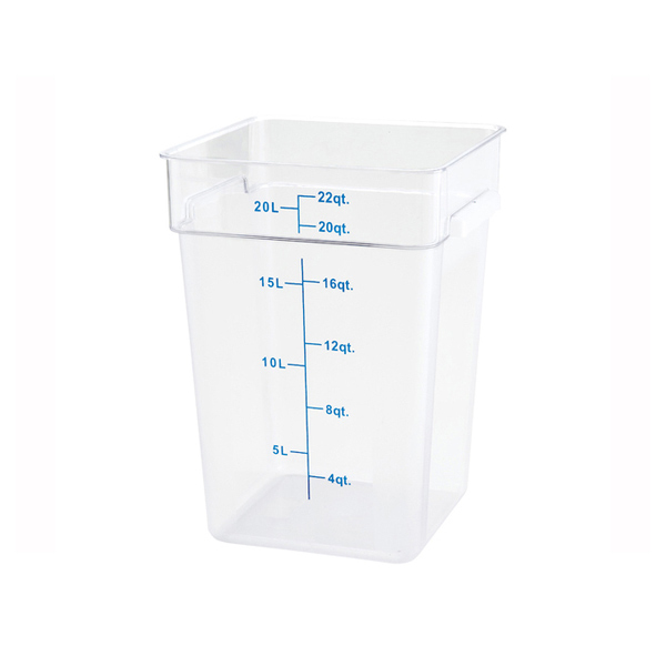 Winco PTSC-22 Storage Container, 22 Qt., 11″ X 12″ X 15-5/8″H, Square ...